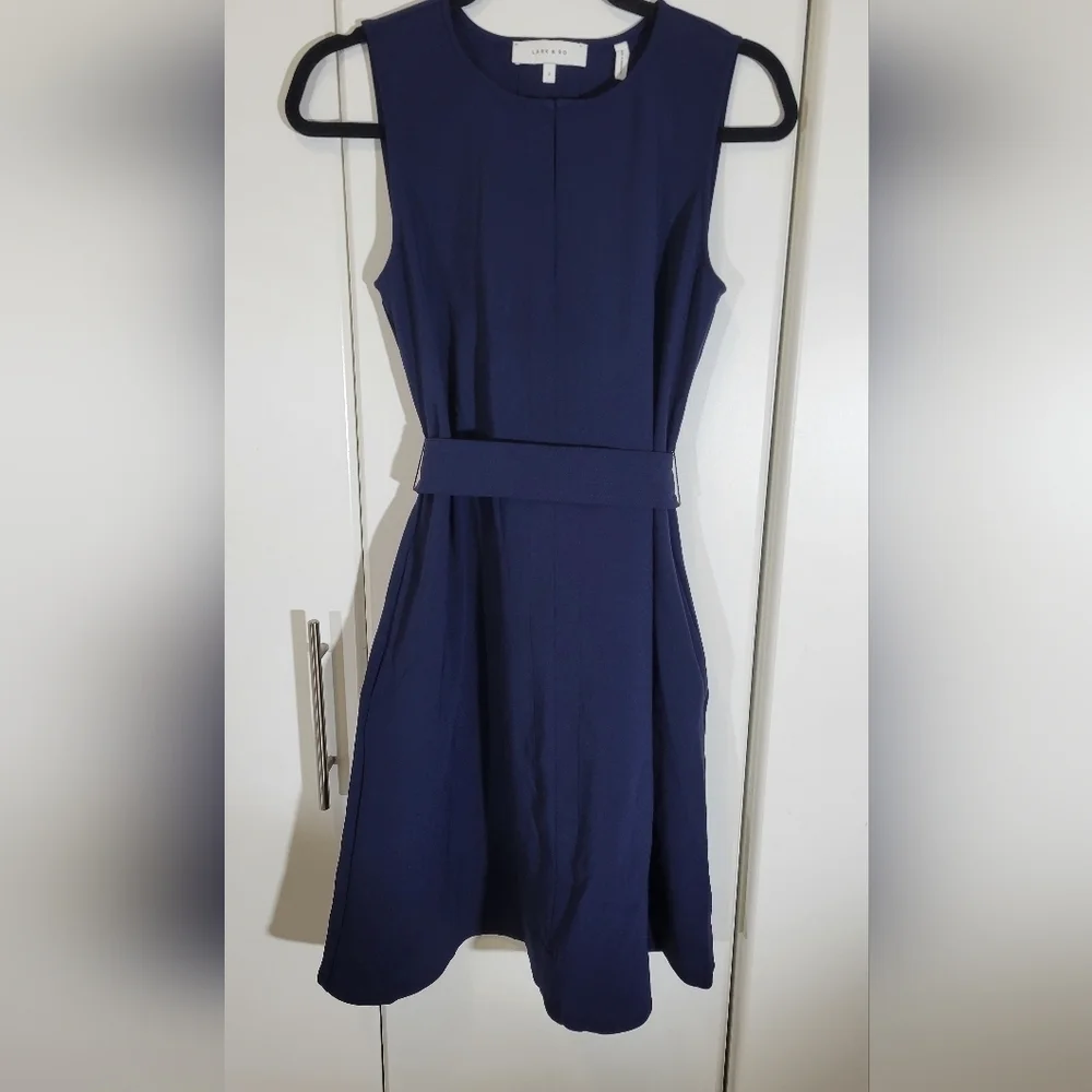 Lark & Ro Navy Sleeveless A Line Dress Size 2